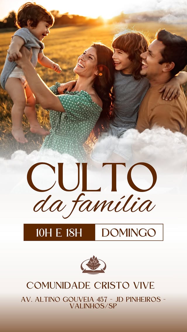 Culto da Família às 10h